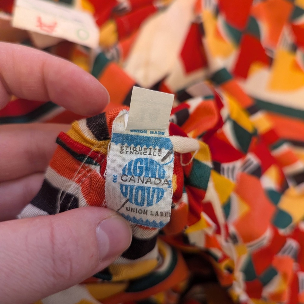 70's Colourful long sleeve dress - Picture 13 of 14